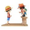 FIGURA ONE PIECE WORLD COLLECTABLE LOG STORIES LUFFY Y ACE