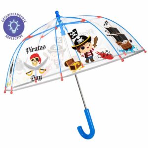 Paraguas manual transparente Piratas 42cm PACK 6 uds