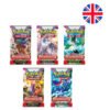 Sobre cartas coleccionables Paldea Evoled Escarlata y Purpura Pokemon ingles surtido PACK 36 uds