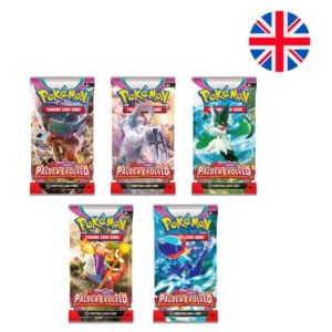Sobre cartas coleccionables Paldea Evoled Escarlata y Purpura Pokemon ingles surtido PACK 36 uds