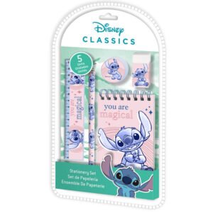 Set papeleria Stitch Disney 5pzs PACK 6 uds