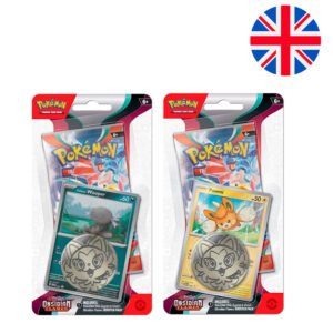 Blister juego cartas coleccionables Llamas Obsidianas Escarlata y Purpura Pokemon ingles surtido PACK 16 uds