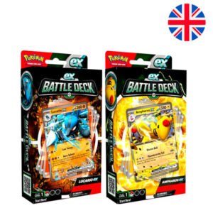 Juego cartas coleccionables Ampharos & Lucario Ex Battle Deck Pokemon ingles surtido PACK 6 uds