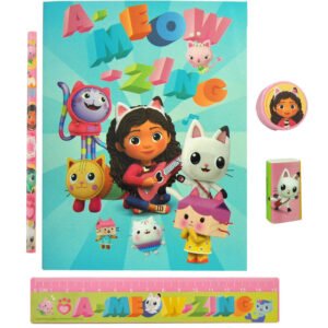 Set papeleria La Casa de Muñecas de Gabby 5pzs PACK 6 uds