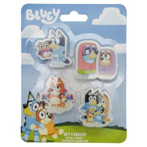 Blister 4 gomas borrar Bluey PACK 12 uds