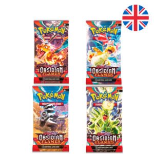 Sobre juego cartas coleccionables Llamas Obsidianas Scarlet & Violet Pokemon ingles surtido PACK 36 uds