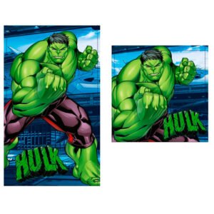 Set 2 toallas baño Hulk Marvel algodon PACK 12 uds