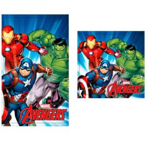 Set 2 toallas baño Vengadores Avengers Marvel algodon PACK 12 uds