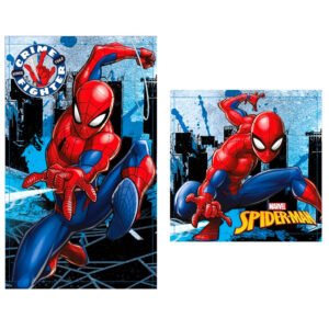 Set 2 toallas baño Spiderman Marvel algodon PACK 12 uds
