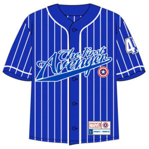 Camisa baseball Capitan America Marvel adulto PACK 20 uds