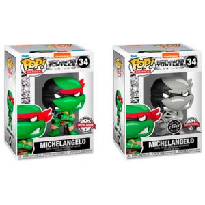 Figura POP Tortugas Ninja Michelangelo Exclusive 5 + 1 Chase PACK 6 uds