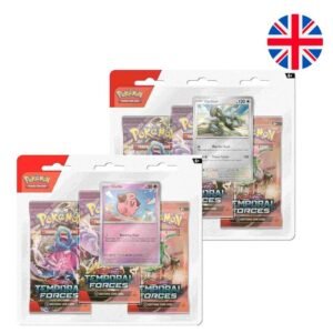 Blister juego cartas coleccionables Temporal Forces Scarlet & Violet Pokemon ingles surtido PACK 6 uds