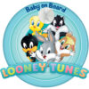 Señal coche baby on board Looney Tunes PACK 10 uds