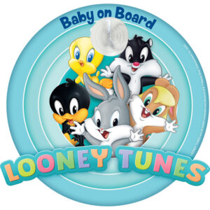 img_334139_6e946ea1bcebc731eab1358412145260_1.jpg Señal coche baby on board Looney Tunes PACK 10 uds