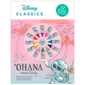 Blister cuaderno + 12 pinturas Stitch Disney PACK 12 uds
