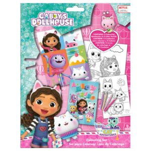 Set colorear + cuaderno La Casa de Muñecas de Gabby PACK 24 uds