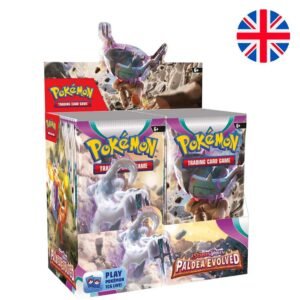 Sobre juego cartas coleccionables Paldea Evoled Scarlet and Violet Pokemon ingles surtido PACK 36 uds