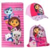Set toalla + saco + gorra La Casa de Muñecas de Gabby
