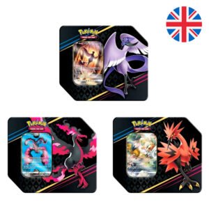 Lata metalica juego cartas coleccionables Crown Zenith V Pokemon surtido ingles PACK 6 uds