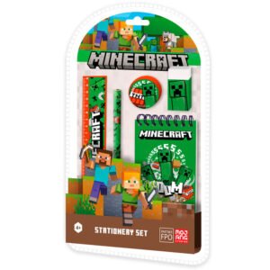 Set papeleria Minecraft 5pzs PACK 12 uds