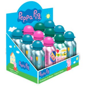 Cantimplora aluminio Peppa Pig surtido 500ml PACK 12 uds