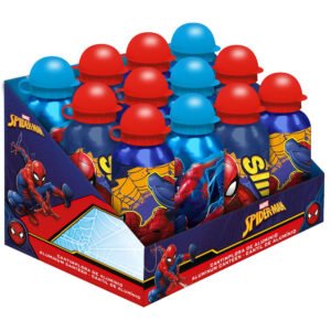 Cantimplora aluminio Spiderman Marvel 500ml surtido PACK 12 uds