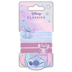 Blister 4 coleteros Angel & Stitch Disney PACK 12 uds