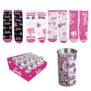 Blister 4 calcetines Barbie surtido PACK 12 uds