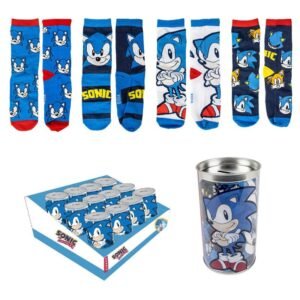 Blister 4 calcetines Sonic The Hedgehog PACK 12 uds