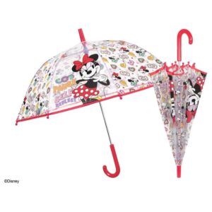 Paraguas automatico transparente Minnie Disney 45cm PACK 6 uds