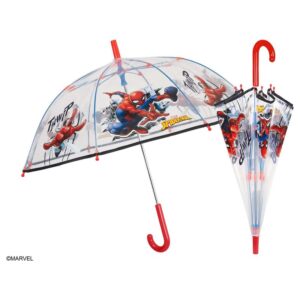 Paraguas manual transparente Spiderman Marvel 45cm PACK 6 uds