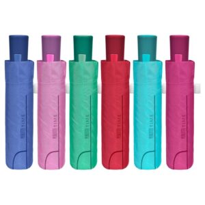 Paraguas plegable automatico colores 54cm surtido PACK 6 uds