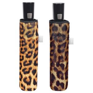 Paraguas plegable automatico estampado leopardo 54cm surtido PACK 6 uds
