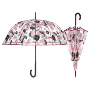 Paraguas manual transparente hojas 61cm PACK 6 uds