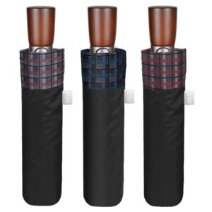 Paraguas plegable automatico cuadros cenefa 54cm surtido PACK 6 uds