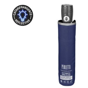 Paraguas automatico azul reflectante 58cm PACK 6 uds