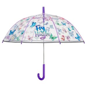 Paraguas manual transparente mariposas 45cm PACK 6 uds