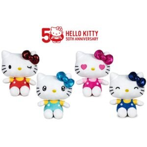Peluche 50th Anniversary Hello Kitty 22cm surtido PACK 6 uds