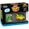 Figura Bitty POP Ride Tortugas Ninja Leonardo and Turtle Van PACK 12 uds