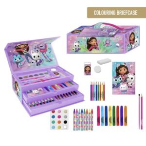 Maletin papeleria coloreable La Casa de Muñecas de Gabby